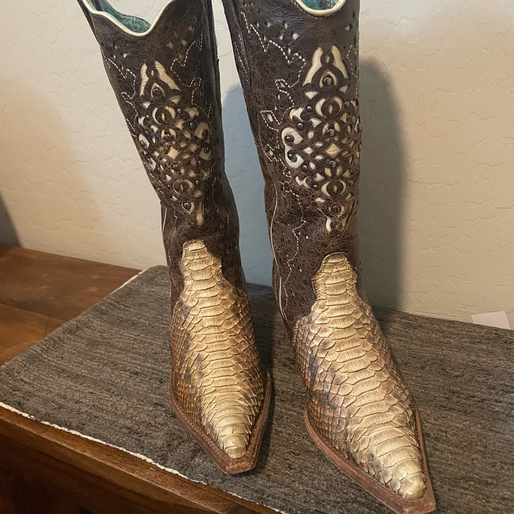 Corral Snake Skin Western Boots